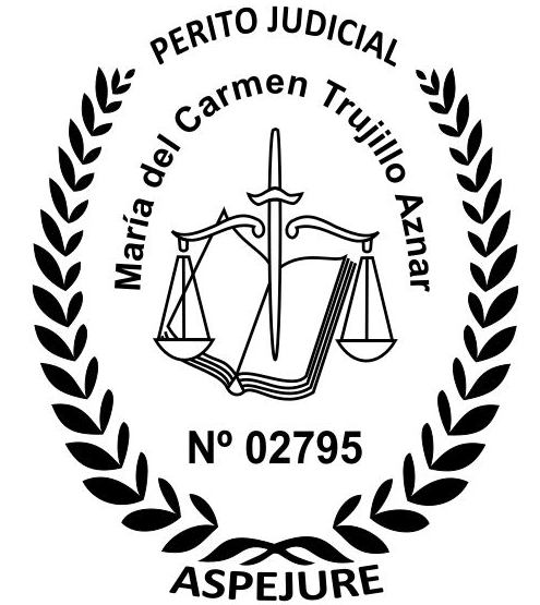 Sello Perito Judicial ASPEJURE · María del Carmen Trujillo Aznar · Nº 02795